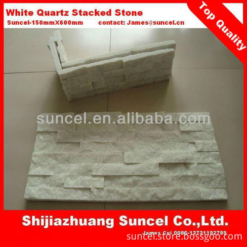 White Quartz Stack Stone Veneer